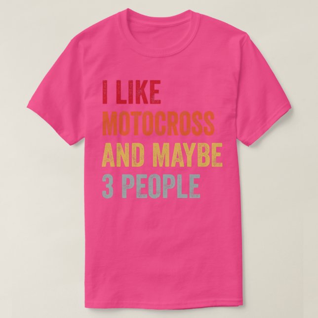 Camiseta Me Gusta Motocross Quizá 3 Personas (Diseño del anverso)