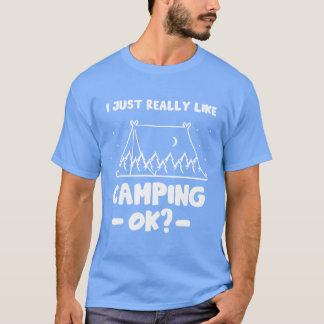 Camiseta Me gusta mucho acampar Ok Campista amante fu