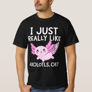 Camiseta Me Gusta Mucho Axolotls Ok Chica Boy Kawai