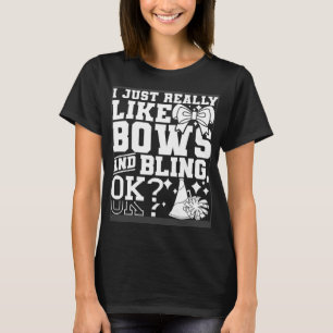 Camiseta Me Gusta Mucho Bows Y Bling Cheerader Chee