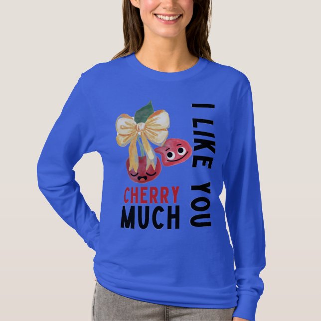 CAMISETA ME GUSTA MUCHO CHERRY (Anverso)