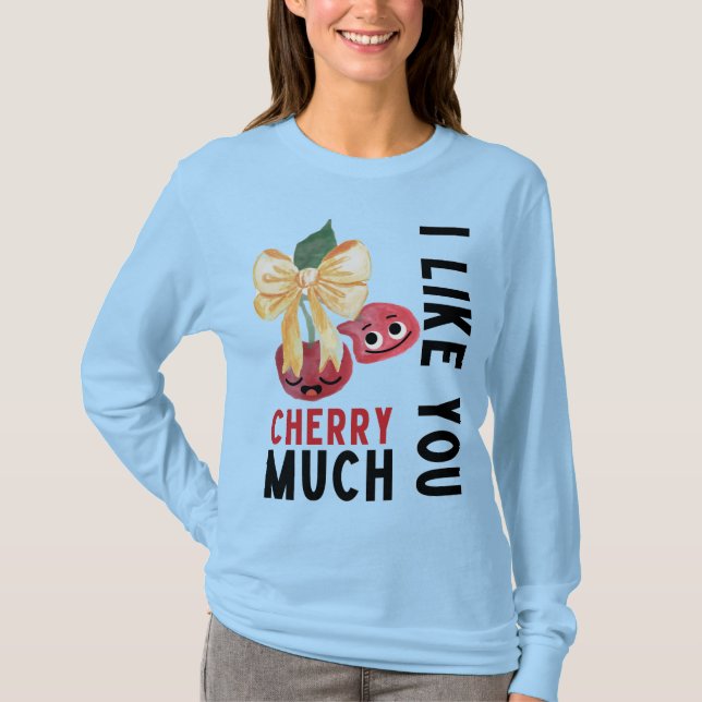 CAMISETA ME GUSTA MUCHO CHERRY (Anverso)