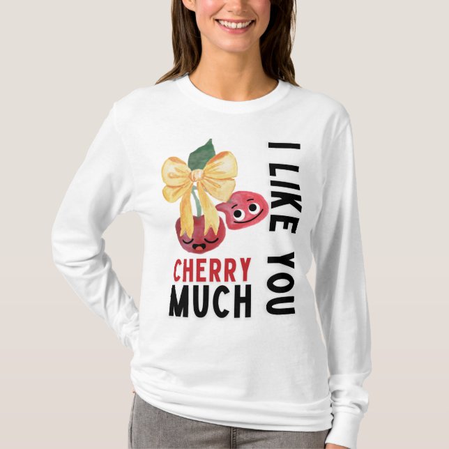 CAMISETA ME GUSTA MUCHO CHERRY (Anverso)