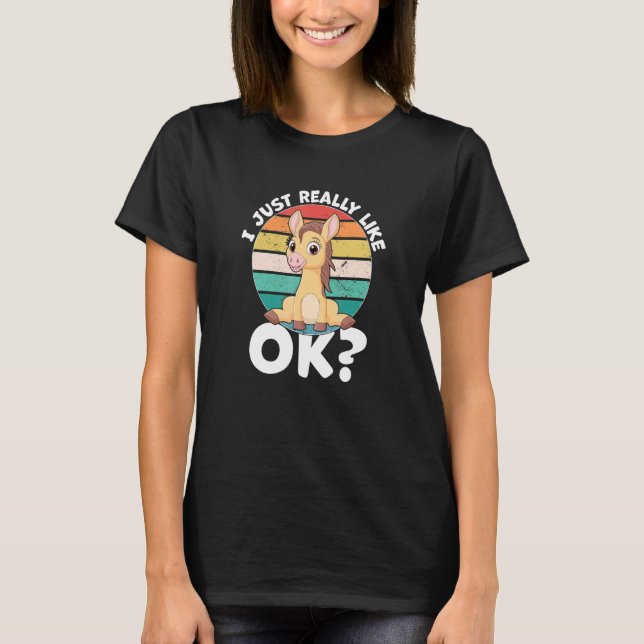 Camiseta Me gusta mucho el caballo (Anverso)