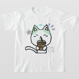 Camiseta Me Gusta Mucho El Café Bien Gato