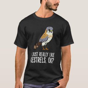 Camiseta Me gusta mucho el cernícalo, está bien, pájaro cer