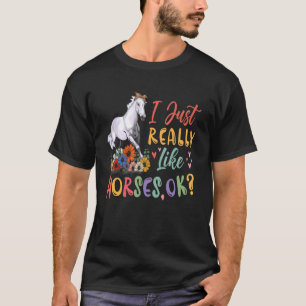 Camiseta Me Gusta Mucho El Horario Floral De Caballos De Ca