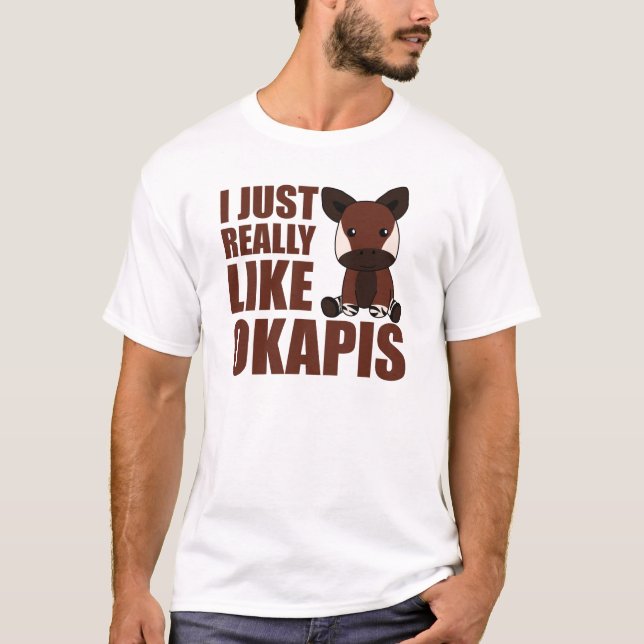 Camiseta Me gusta mucho el Okapi tan lindo (Anverso)