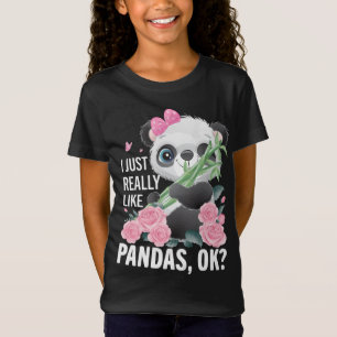 Camiseta Me gusta mucho el panda, el diseño del panda lindo