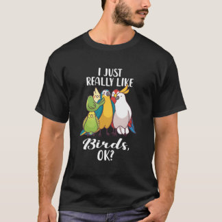 Camiseta Me Gusta Mucho El Parrot Cockatoo Budgeriga