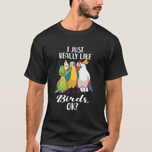 Camiseta Me Gusta Mucho El Parrot Cockatoo Budgeriga (Anverso)