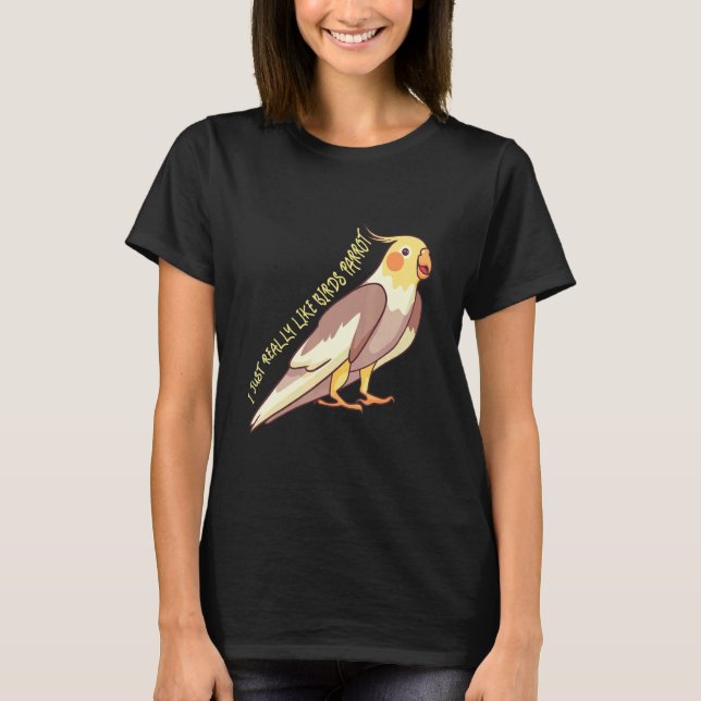 Camiseta Me Gusta Mucho El Parrot Cockatoo Budgeriga (Anverso)