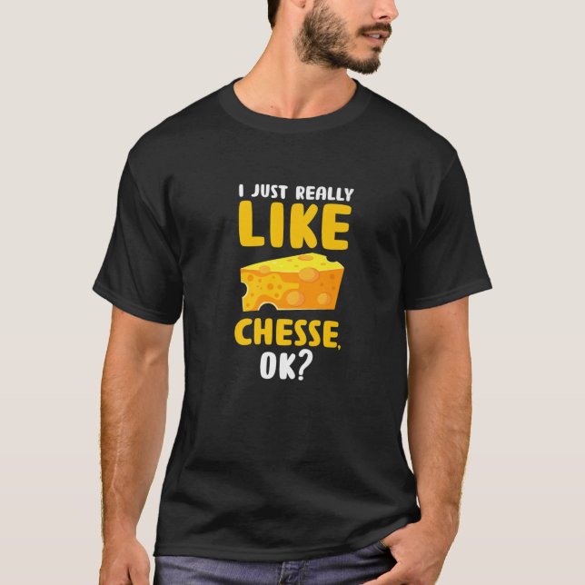Camiseta Me Gusta Mucho El Queso. Comida divertida Pun Food (Anverso)