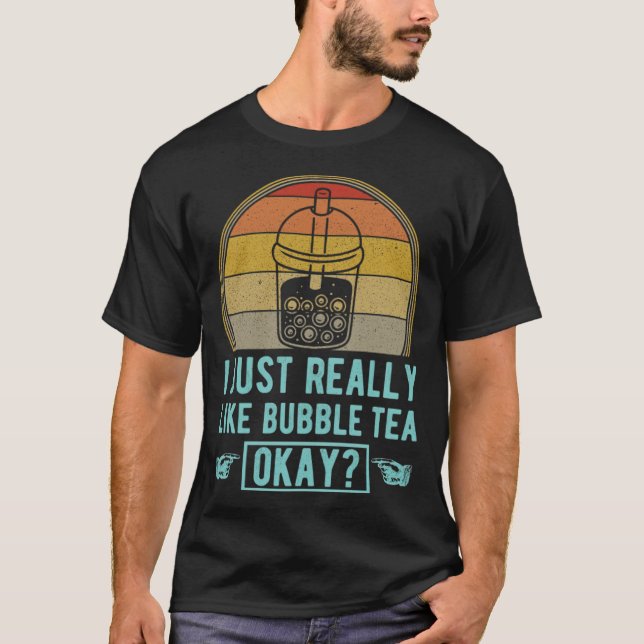 Camiseta Me gusta mucho el té de burbuja Ok a1 appaloosa ri (Anverso)