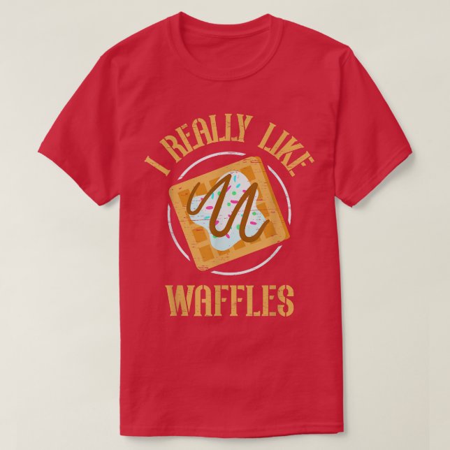 Camiseta Me Gusta Mucho El Waffles Cone Baking Breakfast (Diseño del anverso)