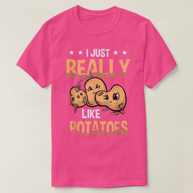 Camiseta Me Gusta Mucho La Patata De Fries Vegetarianas (Diseño del anverso)