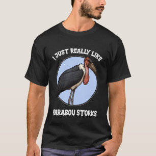 Camiseta Me gusta mucho las cigüeñas Marabú Cigüeña Marabú