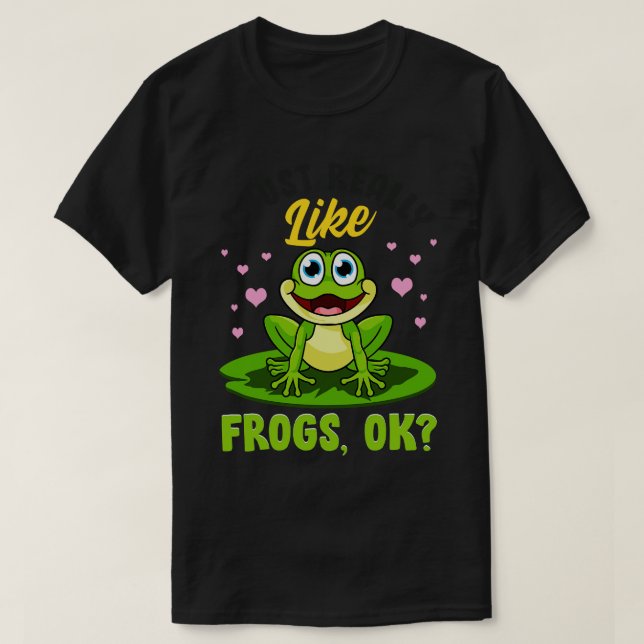 Camiseta Me Gusta Mucho Las Ranas. (Diseño del anverso)
