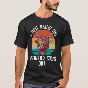 Camiseta Me gusta mucho las vacas highland ok escocés