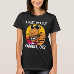 Camiseta Me Gusta Mucho Los Camellos Bien Para Los Hombres 