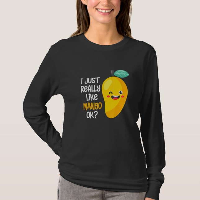 Camiseta Me Gusta Mucho Mango Ok Mango De Verano Fruta (Anverso)