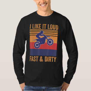 Camiseta Me Gusta Mucho Motocross Mx Dirtbike Rápido Y Suci