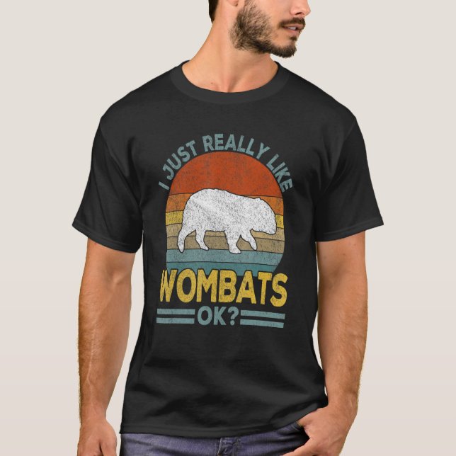 Camiseta Me Gusta Mucho Wombat Wombat Retro (Anverso)