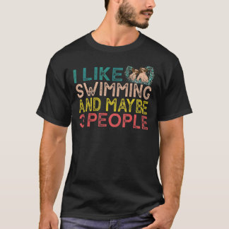 Camiseta Me Gusta Nadar Y Quizá 3 Personas