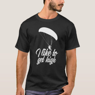 Camiseta Me Gusta Obtener Hombres De Alta Retro Parapente A