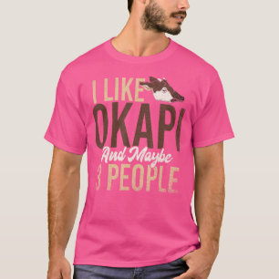 Camiseta Me Gusta Okapi Y Quizás 3 Personas África Safari A