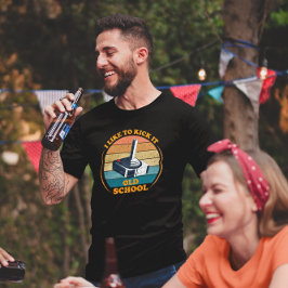 Camiseta Me gusta pegarle a la vieja escuela - Divertido vi