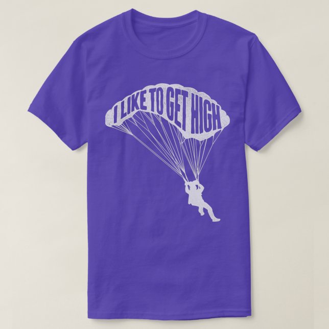 Camiseta Me Gusta Ponerme Alto Paracaidista De Skydive Pa (Diseño del anverso)