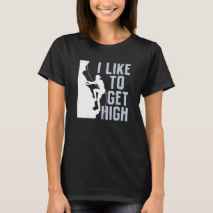 Camiseta Me gusta ponerme hasta arriba escalador de montaña