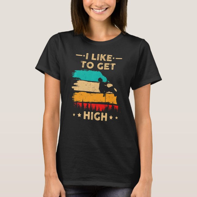 Camiseta Me Gusta Que El Escalador De Roca Alta Boulderin (Anverso)