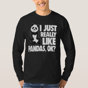 Camiseta Me Gusta Que Las Pandas Mujeres Tengan Amor Panda