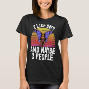 Camiseta Me Gusta Que Los Murciélagos Sean 3 Personas Hallo