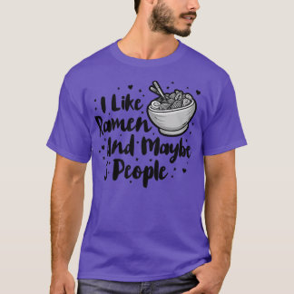Camiseta Me Gusta Ramen Y Quizá 3 Personas, Guay Anime Para