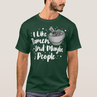 Camiseta Me Gusta Ramen Y Quizá 3 Personas, Guay Anime Para