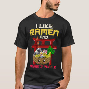 Camiseta Me Gusta Ramen Y Quizá 3 Personas Ramen