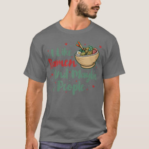 Camiseta Me gusta Ramen y quizás 3 personas, Cool Anime par