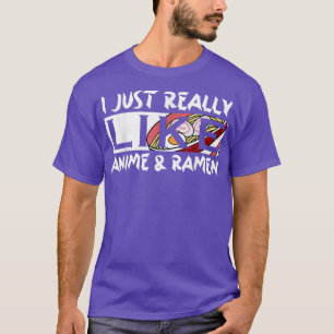 Camiseta Me Gusta Realmente Anime Y Ramen Kawaii Manga 44