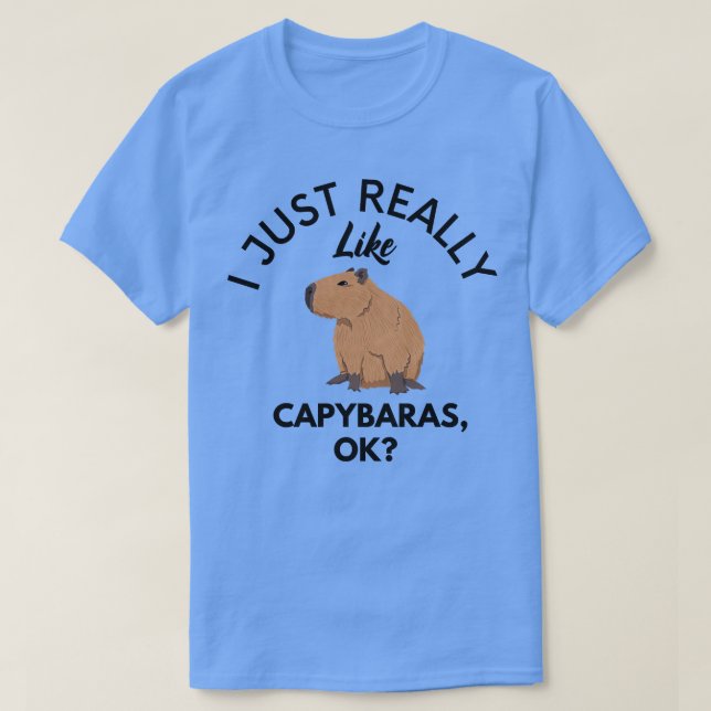 Camiseta Me Gusta Realmente Capybaras Ok (Diseño del anverso)