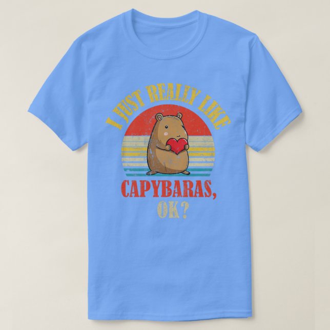 Camiseta Me Gusta Realmente Capybaras Ok (Diseño del anverso)