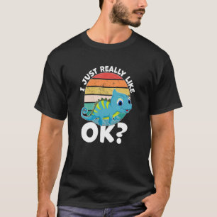 Camiseta Me Gusta Realmente Chameleon Lizard Reptile