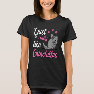 Camiseta Me Gusta Realmente Chinchillas