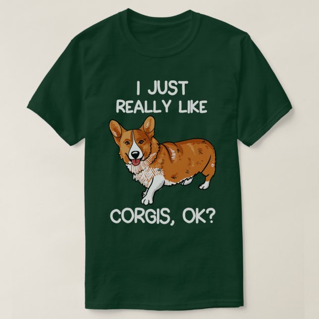 Camiseta Me Gusta Realmente Corgis (Diseño del anverso)