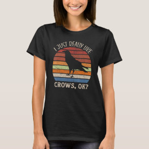 Camiseta Me Gusta Realmente Crows Ok Retro Vintage Crow Bir