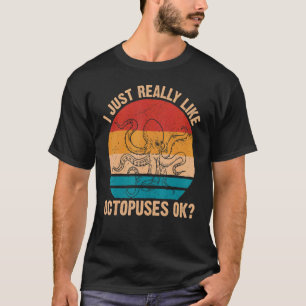 Camiseta Me Gusta Realmente El Alquiler De Octopus Animal S