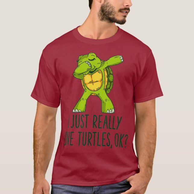 Camiseta Me Gusta Realmente El Amante De La Tortuga Camisas (Anverso)