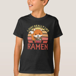 Camiseta Me Gusta Realmente El Dulce De Ramen Kawaii